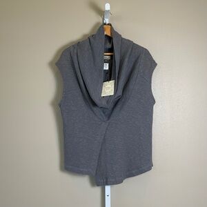 Chalet Et Ceci Sleeveless Draped Front Vest Top